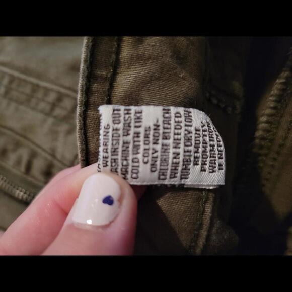 HOT KISS size 1 army green skinny cargo pants. Grunge gorpcore - Picture 6 of 6